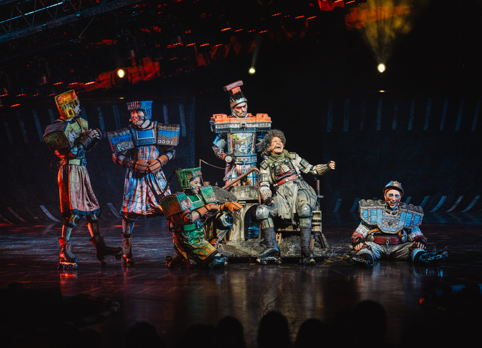 Samuel Lawson (Rocky 2); Edwin Cheng (Rocky 1), Ruby Pondayi-Hall (Rocky 3), James Aymon (Flat Top), Reva Rice (Mama), Léon Ohrling (Dustin) © Joshua A. Hoffmann