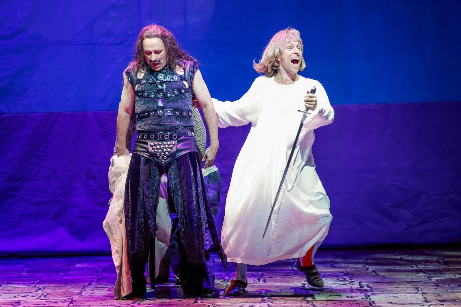 Reinwald Kranner (Lancelot), Boris Pfeifer (Herbert) © Christian Husar/Bühne Baden