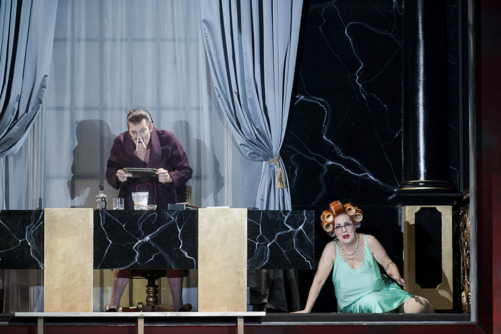 Mark Milhofer (Grand Inquisitor/Captain/Governor/Vanderdendur/Ragotski), Helene Schneiderman (Old Lady) &copy; Werner Kmetitsch