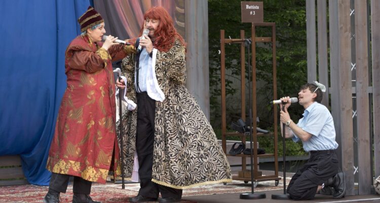 Cornelia Löhr (Anne als Battista), Ralf Hocke (Klaus als Katharina), Maurice Daniel Ernst (Jochen) &copy; Harald Dietz