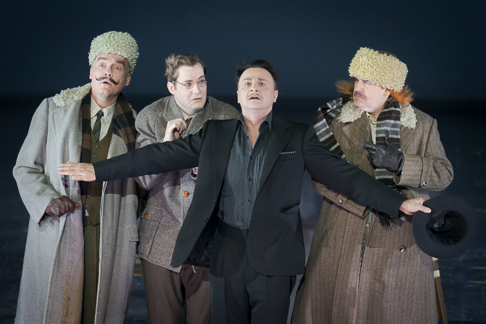 Falk Witzurke (Brankow), Michael Großschädl (Boroff), Michael Rotschopf (Steve), Christian Scherler (Bibinski) &copy; Werner Kmetisch