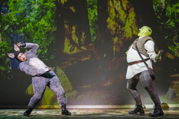 Todrick Hall (Donkey), Antony Lawrence (Shrek) © Pamela Raith