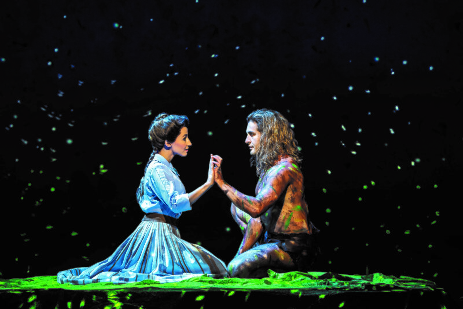 Abla Alaoui (Jane) und Alexander Klaws (Tarzan) ©Johan Persson