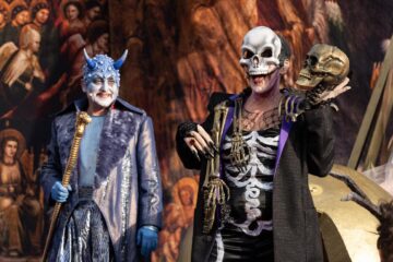 Heiko Walter (Der Teufel), Mirjam Miesterfeldt (Der Tod) © Bernd Schönberger