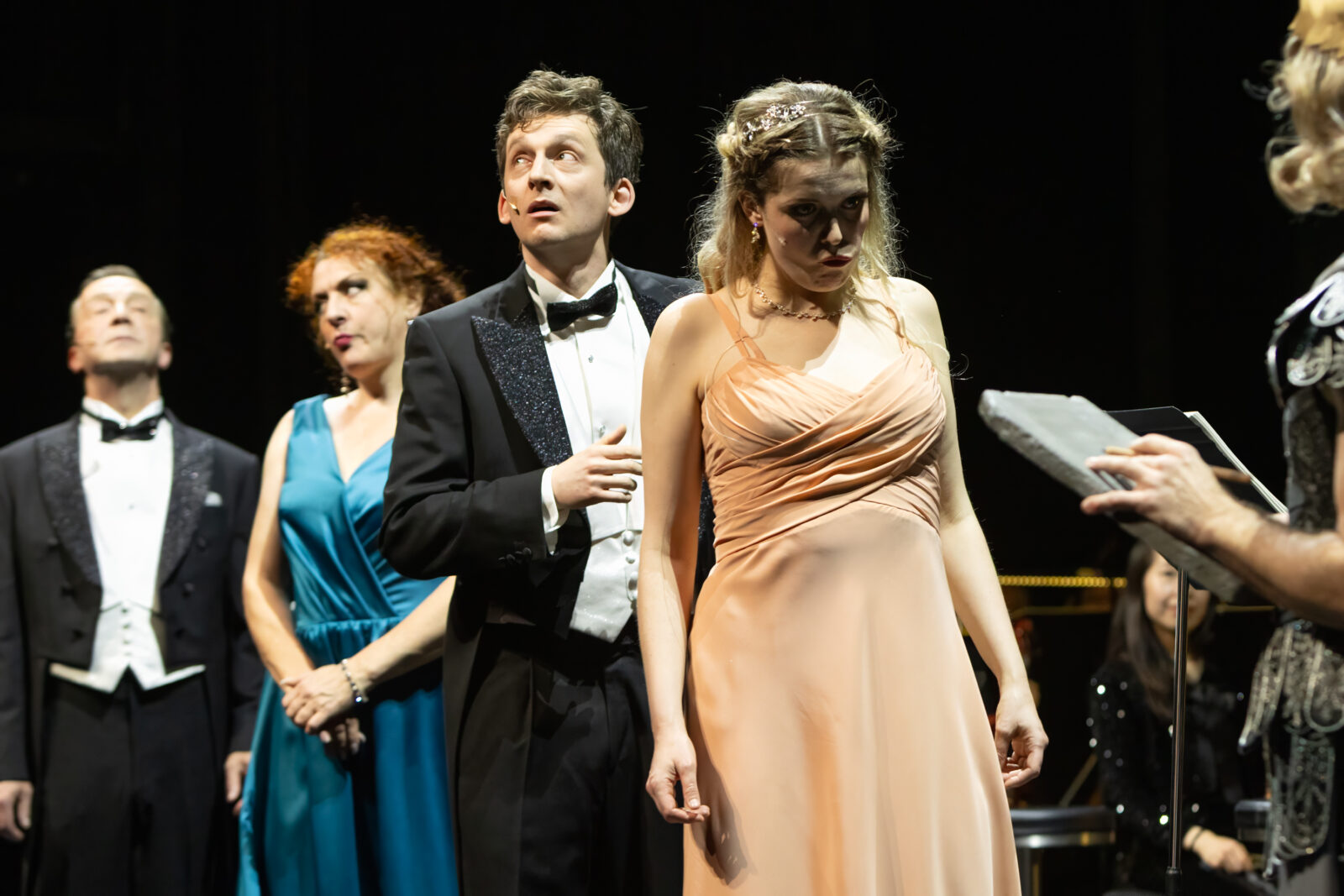 Dirk Weiler (Bariton), Almuth Herbst (Alt), Adam Temple-Smith (Tenor), Katherine Allen (Sopran), Daniel Jeroma (Schauspiel) &copy; Pedro Malinowski
