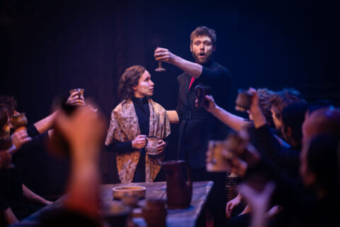 Liv Andrusier (Bertrande), Shane ORiodan (Arnaud) &copy; Helen Maybanks