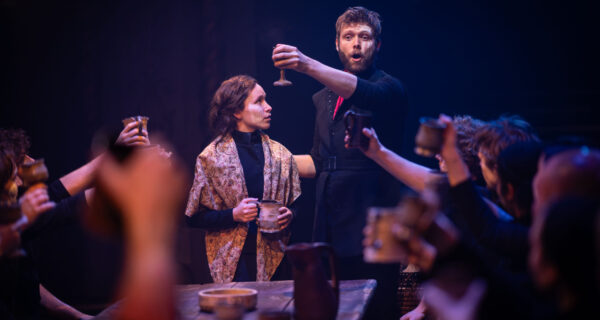 Liv Andrusier (Bertrande), Shane ORiodan (Arnaud) &copy; Helen Maybanks